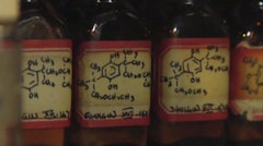 Drug vials in Shulgin's laboratory labeled with the eponymous 