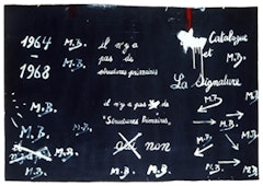 Marcel Broodthaers, “Il n’y a pas de structures primaires” (1968). Oil on canvas. 78 x 115 cm, 30 3/4 x 45 1/4 inches. Courtesy of Michael Werner Gallery New York.