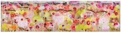 Joan Snyder, “OH APRIL” (2010). Oil, acrylic, burlap, fabric, pastel, dirt and seeds on linen, 54 x 210 inches.(137.16 x 533.4 cm).