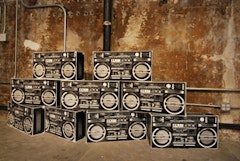 Ryan Humphrey, “Boom Boxes,” cardboard, (2010).
