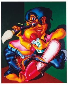 Peter Saul, “Oedipus Junior,” 1983. Acrylic on canvas, 90 x 72 in. Hall Collection. Courtesy of Haunch of Venison New York.