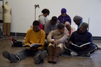 Members of FUREE rehearsing for FUREE On Pins And Needles. Photo by Michael Premo.