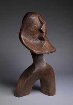 "Rainbow Figure," 1965. Wood. 38 x 18 x 15".  Courtesy of the artist and DC Moore Gallery, NY.