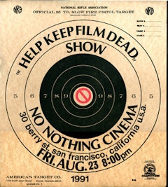 No Nothing Cinema poster, 1991; courtesy of Scott Stark