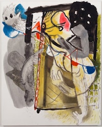 Branden Koch, “spring handbag for cobblestone (stationary front)”  50˝×40˝.  Oil/canvas  2010.