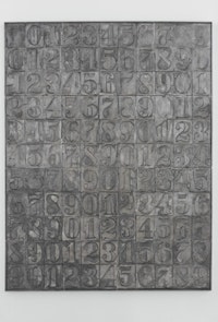 Jasper Johns, Numbers, 2007, Aluminum, 107 5/8 x 83 x 2 1/4