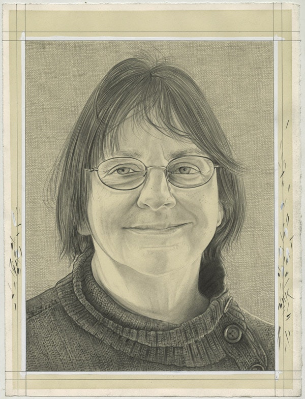 Portrait of the artist. Pencil on paper by Phong Bui.