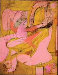 Willem de Kooning, “Pink Angels,” c. 1945. Oil and charcoal on canvas. 52 x 40”. Frederick R. Weisman Art Foundation, Los Angeles. © 2011 The Willem de Kooning Foundation/Artists Rights Society (ARS), New York.