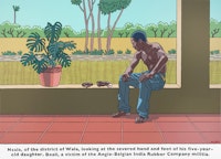 Anton Kannemeyer, “Nsala, of the District of Wala,” 2011. Acrylic on canvas. 66 7/8 x 92 3/8”.