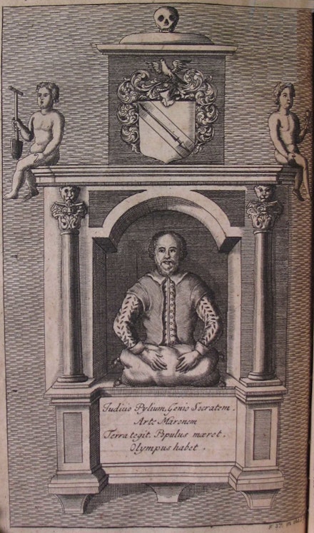 Bard the Father. From Nicholas Rowe’s 1709 Shakespeare, courtesy New York Public Library.