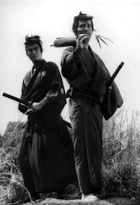 

Kill! - Tabata (left, played by Etsushi Takahashi) and Genta (right, played by Tatsuya Nakadai). Courtesy of The Criterion Collection.


