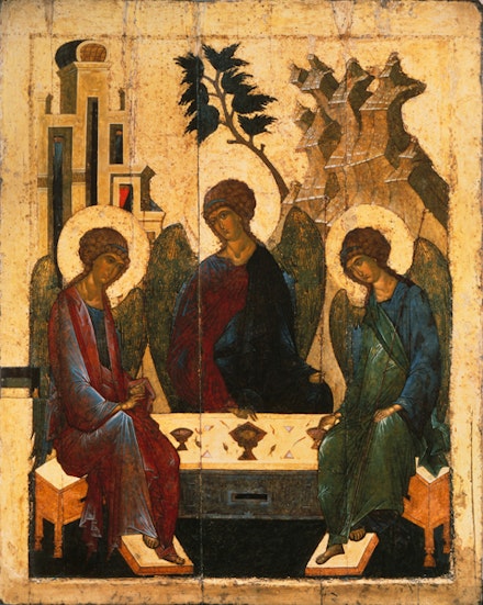 Andrei Rublev, “Trinity of Uglic,” (c. 1410). Rubliev Museum, Moscow, Russia. Courtesy of Scala / Art Resource, NY.
