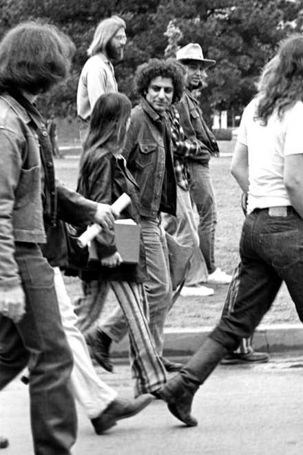 Abbie Hoffman visiting the University of Oklahoma to protest the Vietnam War, circa 1969. Photo by Osbornb, flickr.com.
