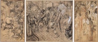  Otto Dix (German, 1891-1969) “Cartoon for Tryptich ‘Metropolis’ 1928” (1928). Charcoal, pencil and red and white chalk and body color on paper. Left: 70 7/8 x 40 3/4 in, Center: 70 7/8 x 90 9/16 in., Kunstmuseum Stuttgart, Right: 70 1/2 x 39 3/4 in. Permanent loan from the State of Baden-Württemberg Photo: Uwe H. Seyl, Stuttgart. © 2006 Artists Rights Society (ARS), New York/VG Bild-Kunst, Bonn.