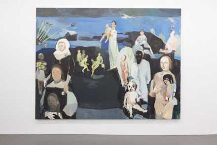 Helen Verhoeven, “Donner Dames,” 2011. Acrylic on canvas. 90.5 x 118”. Courtesy the artist and Wallspace, New York.