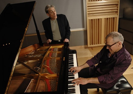 Poet Robert Pinsky and pianist Laurence Hobgood. Photo: Eric Antoniou.