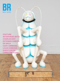 Louis Osmosis, <em>Companion (Hachik&#333;)</em>, 2022. Reinforced papier-m?ch?, polystyrene, epoxy clay, acrylic paint, armature wire, MDF, plywood, PVC pipe, acrylic paint, velveteen, studs, adhesive, and medical gauze, 59 x 40 x 40 inches. Courtesy the artist and Kapp Kapp. Photo: Kunning Huang.