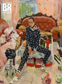 Liu Xiaodong, <em>Wedding dress and Vegetables</em>, 2019. Oil on canvas, 70 7/8 x 63 inches. ? Liu Xiaodong. Courtesy Lisson Gallery.